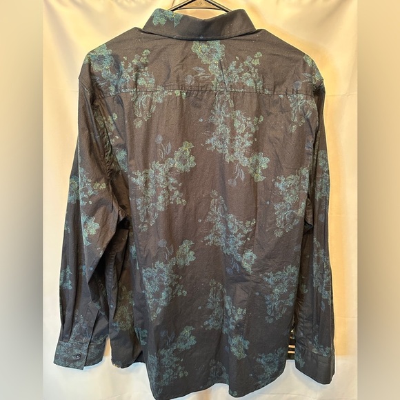 Robert Graham Size 2XL Modern Americana Button Down Floral Shirt Navy Light Blue - Picture 5 of 10